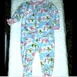 Girls Christmas Footie Pajamas